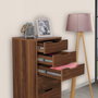 Hanah Home Cómoda Flow Nogal con 7 Cajones